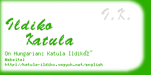 ildiko katula business card